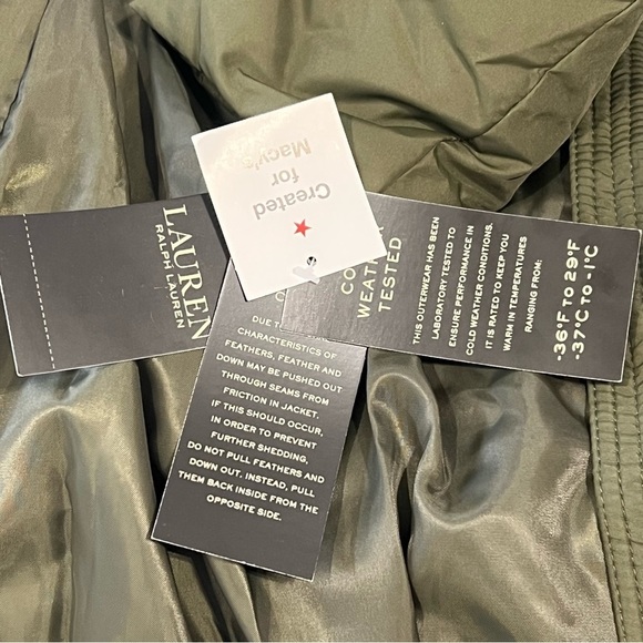 Lauren RALPH LAUREN FAUX FUR LINED HOODED DOWN PUFFER COAT STYLE # 24658 NWT - Picture 13 of 16